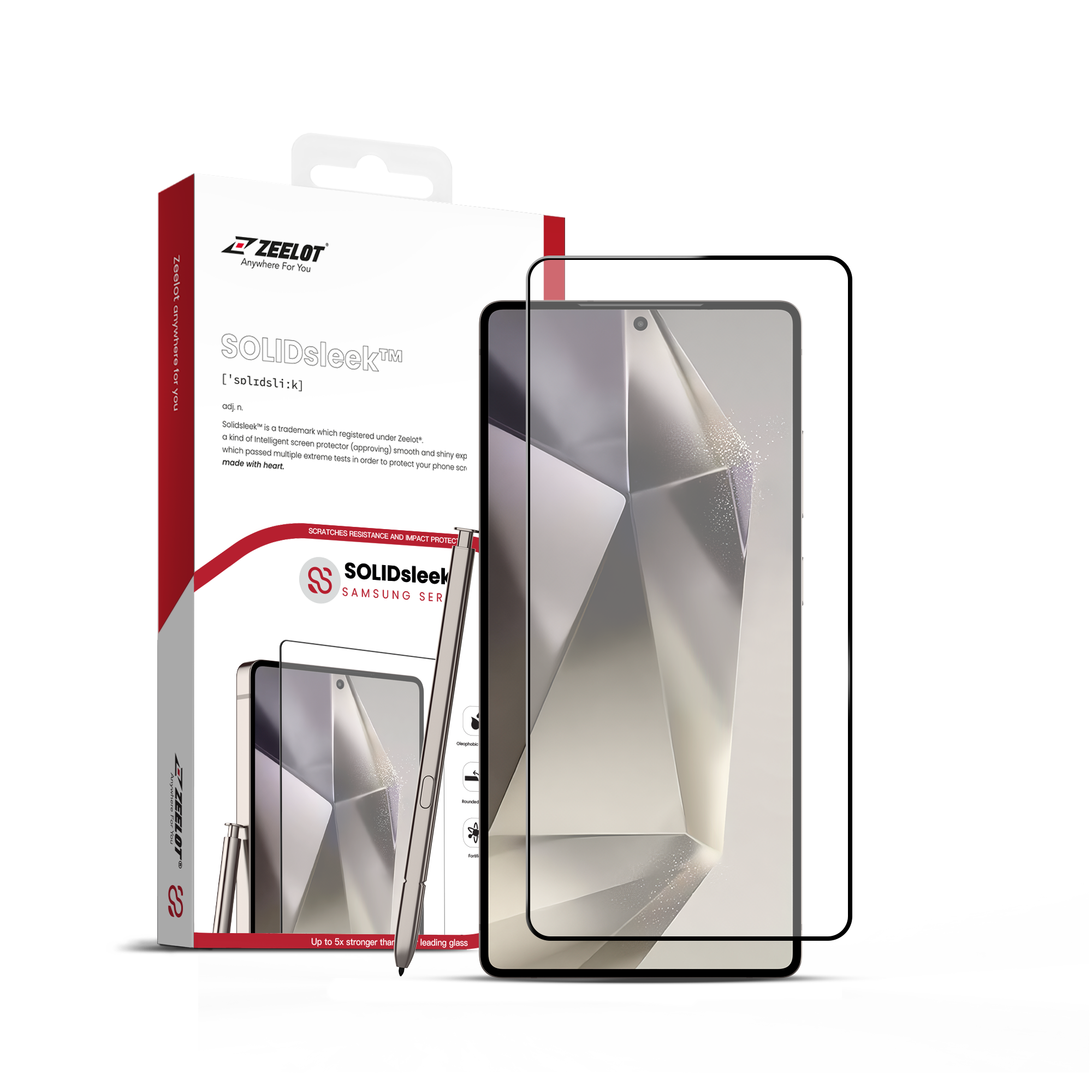 Dán cường lực Samsung Galaxy S25 Zeelot Solidsleek Full cao cấp